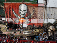 Professor Jam mixing live from Tampa Bay Buccaneers Raymond James Stadium Pirate Ship