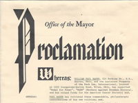 Friday November 1 1991 recognized by official Proclamation as Paul Rader aka Professor Jam day for the City of Niles Ohio by Mayor Joseph Parise